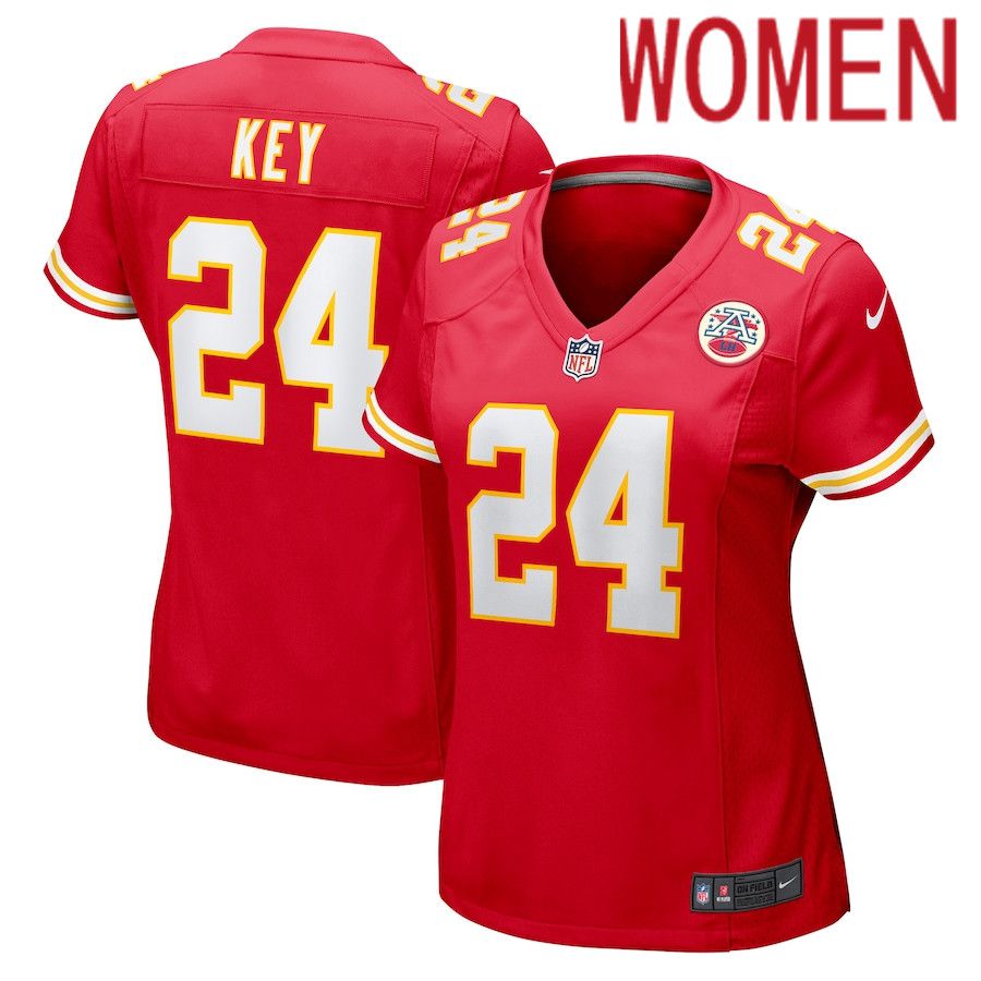 Women Kansas City Chiefs #24 Devon Key Nike Red Game NFL Jersey